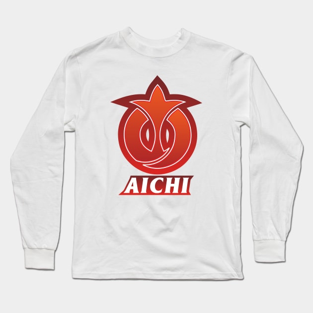 Aichi Prefecture Japanese Symbol Long Sleeve T-Shirt by PsychicCat